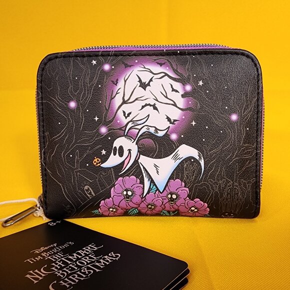 Loungefly The Nightmare Before Christmas Zero Moon Doodle Zip Wallet NEW - Picture 1 of 12